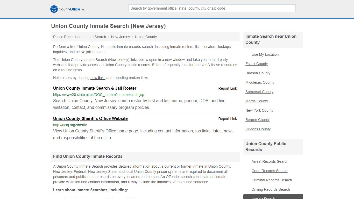 Inmate Search - Union County, NJ (Inmate Rosters & Locators)